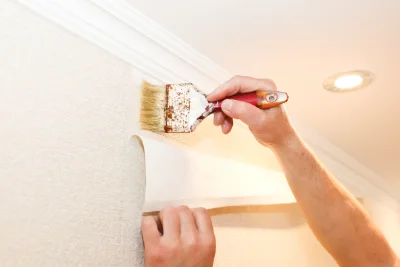 Pose de papier peint à Jort — revêtements muraux et toiles de verre